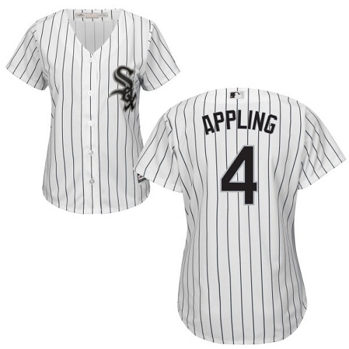 Women's Majestic Chicago White Sox #4 Luke Appling Authentic White Home Cool Base MLB Jersey