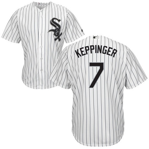 Youth Majestic Chicago White Sox #7 Jeff Keppinger Replica White Home Cool Base MLB Jersey