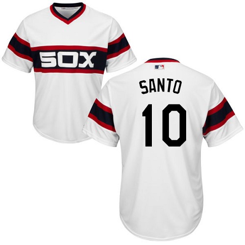 Youth Majestic Chicago White Sox #10 Ron Santo Replica White 2013 Alternate Home Cool Base MLB Jersey
