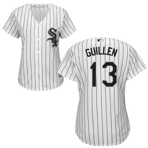 Women's Majestic Chicago White Sox #13 Ozzie Guillen Authentic White Home Cool Base MLB Jersey