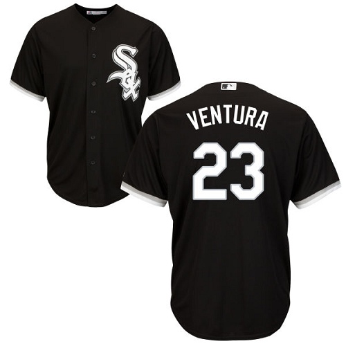 Youth Majestic Chicago White Sox #23 Robin Ventura Authentic Black Alternate Home Cool Base MLB Jersey