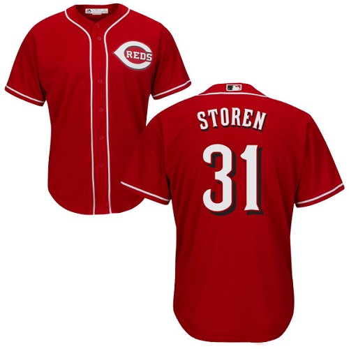 Youth Majestic Cincinnati Reds #31 Drew Storen Authentic Red Alternate Cool Base MLB Jersey