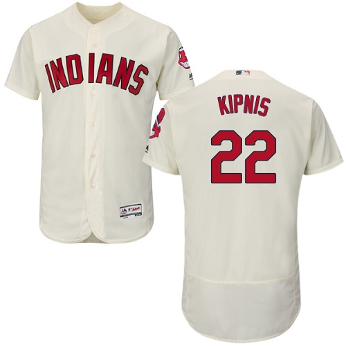 Men's Majestic Cleveland Indians #22 Jason Kipnis Authentic Cream Alternate 2 Cool Base MLB Jersey