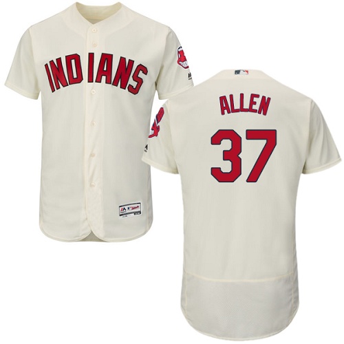 Men's Majestic Cleveland Indians #37 Cody Allen Cream Flexbase Authentic Collection MLB Jersey
