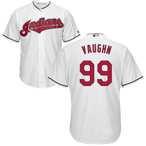 Men's Majestic Cleveland Indians #99 Ricky Vaughn Replica White Home Cool Base MLB Jersey
