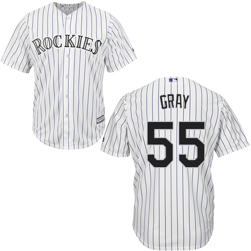 Youth Majestic Colorado Rockies #55 Jon Gray Authentic White Home Cool Base MLB Jersey