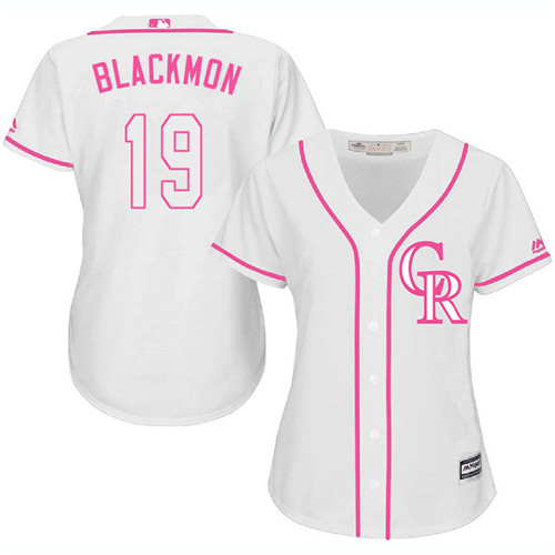 Women's Majestic Colorado Rockies #19 Charlie Blackmon Authentic White Fashion Cool Base MLB Jersey