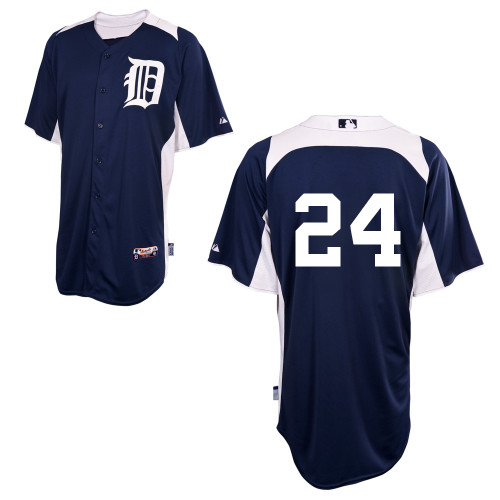 Men's Majestic Detroit Tigers #24 Miguel Cabrera Authentic Navy Blue 2011 Home Cool Base BP MLB Jersey