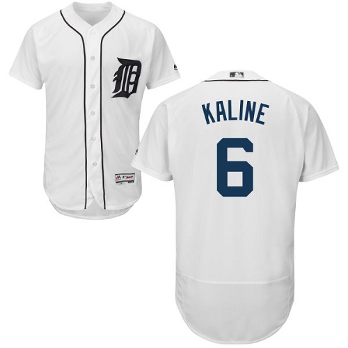 Men's Majestic Detroit Tigers #6 Al Kaline Authentic White Home Cool Base MLB Jersey
