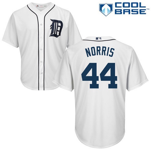 Men's Majestic Detroit Tigers #44 Daniel Norris Replica White Home Cool Base MLB Jersey