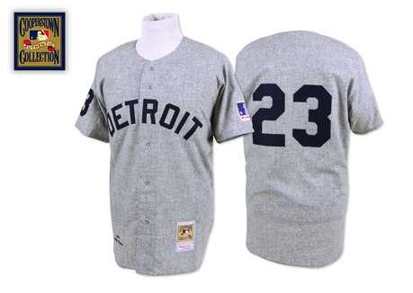 Men's Mitchell and Ness 1969 Detroit Tigers #23 Willie Horton Replica Grey Throwback MLB Jersey