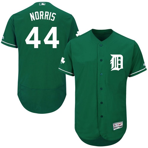 Men's Majestic Detroit Tigers #44 Daniel Norris Green Celtic Flexbase Authentic Collection MLB Jersey