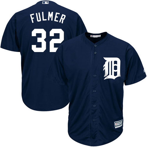Youth Majestic Detroit Tigers #32 Michael Fulmer Replica Navy Blue Alternate Cool Base MLB Jersey