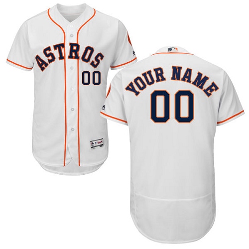 Men's Majestic Houston Astros Customized Authentic White Home Cool Base MLB Jersey