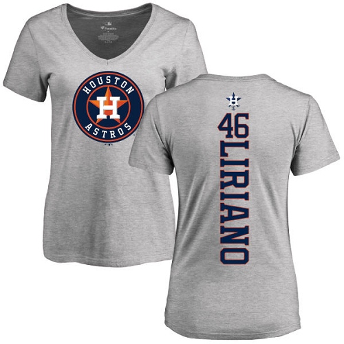 Women's Majestic Houston Astros #46 Francisco Liriano Replica Orange Alternate Cool Base MLB Jersey