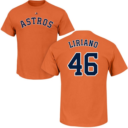 Women's Majestic Houston Astros #46 Francisco Liriano Replica White Fashion Cool Base MLB Jersey