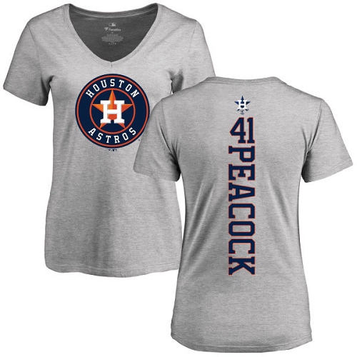 Women's Majestic Houston Astros #41 Brad Peacock Replica Orange Alternate Cool Base MLB Jersey