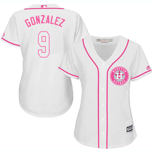 Women's Majestic Houston Astros #9 Marwin Gonzalez Authentic White Fashion Cool Base MLB Jersey