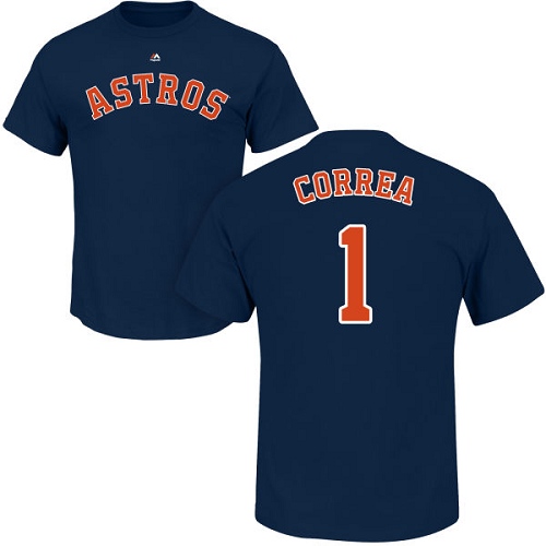 Youth Majestic Houston Astros #1 Carlos Correa Replica White Home Cool Base MLB Jersey
