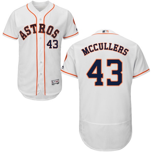 Men's Majestic Houston Astros #43 Lance McCullers Authentic White Home Cool Base MLB Jersey