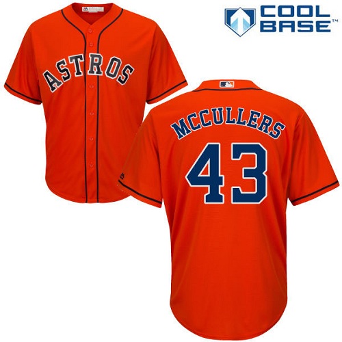 Men's Majestic Houston Astros #43 Lance McCullers Replica Orange Alternate Cool Base MLB Jersey