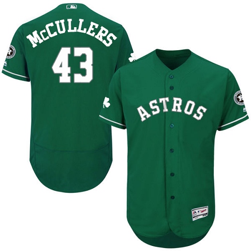 Men's Majestic Houston Astros #43 Lance McCullers Green Celtic Flexbase Authentic Collection MLB Jersey