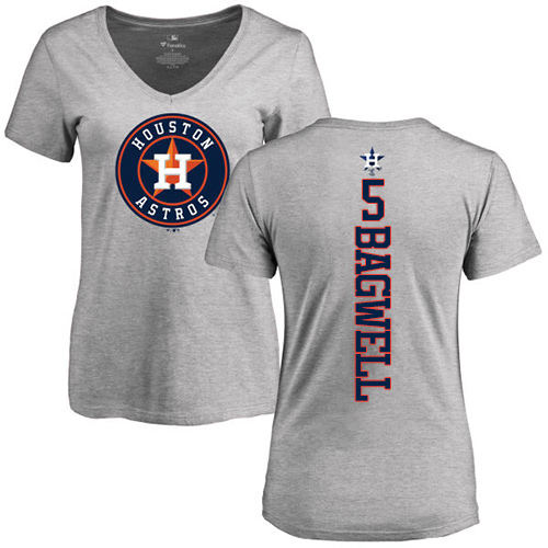 Women's Majestic Houston Astros #5 Jeff Bagwell Replica Orange Alternate Cool Base MLB Jersey