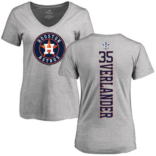 Women's Majestic Houston Astros #35 Justin Verlander Replica Orange Alternate Cool Base MLB Jersey
