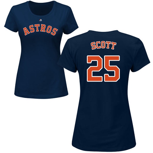 Women's Majestic Houston Astros #25 Jose Cruz Jr. Replica White Home Cool Base MLB Jersey