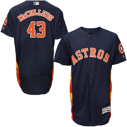 Men's Majestic Houston Astros #43 Lance McCullers Authentic Navy Blue Alternate Cool Base MLB Jersey