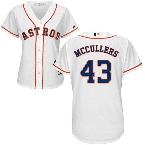 Women's Majestic Houston Astros #43 Lance McCullers Authentic White Home Cool Base MLB Jersey