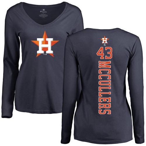 Women's Majestic Houston Astros #43 Lance McCullers Replica Navy Blue Alternate Cool Base MLB Jersey