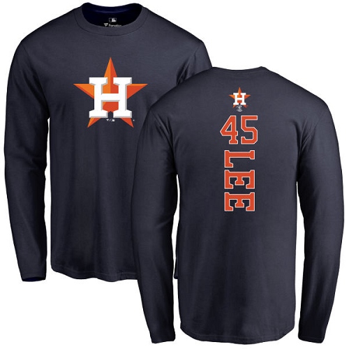 Youth Majestic Houston Astros #45 Carlos Lee Replica Navy Blue Alternate Cool Base MLB Jersey