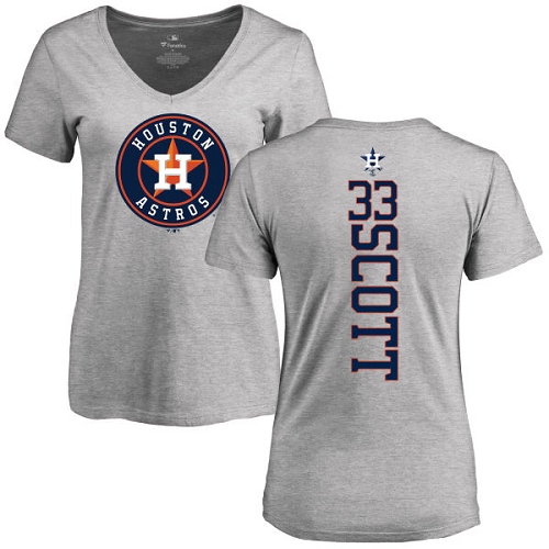 Women's Majestic Houston Astros #33 Mike Scott Replica Orange Alternate Cool Base MLB Jersey