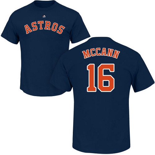 Youth Majestic Houston Astros #16 Brian McCann Replica White Home Cool Base MLB Jersey