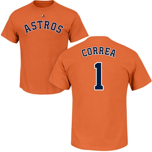 Women's Majestic Houston Astros #1 Carlos Correa Replica White Fashion Cool Base MLB Jersey