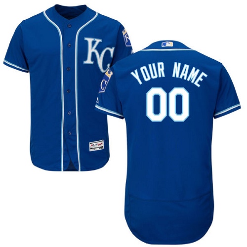 Men's Majestic Kansas City Royals Customized Authentic Blue Alternate 2 Cool Base MLB Jersey