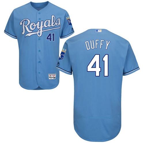 Men's Majestic Kansas City Royals #41 Danny Duffy Light Blue Flexbase Authentic Collection MLB Jersey