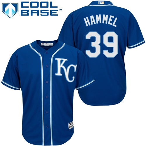 Men's Majestic Kansas City Royals #39 Jason Hammel Replica Blue Alternate 2 Cool Base MLB Jersey