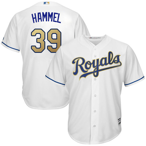 Youth Majestic Kansas City Royals #39 Jason Hammel Authentic White Home Cool Base MLB Jersey
