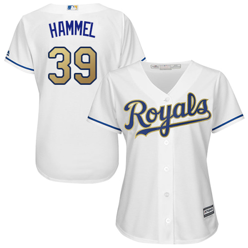 Women's Majestic Kansas City Royals #39 Jason Hammel Authentic White Home Cool Base MLB Jersey