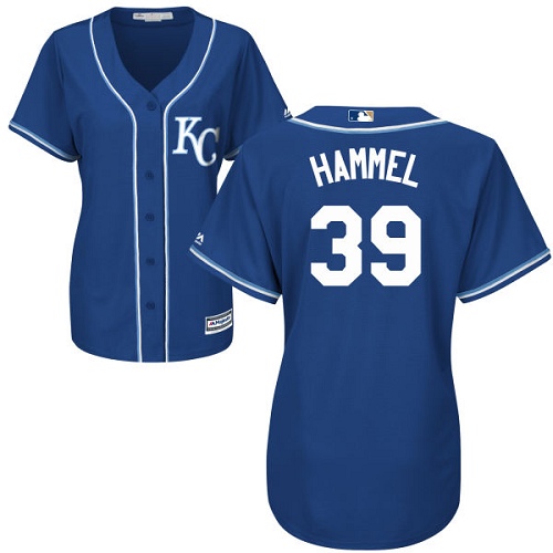 Women's Majestic Kansas City Royals #39 Jason Hammel Authentic Blue Alternate 2 Cool Base MLB Jersey