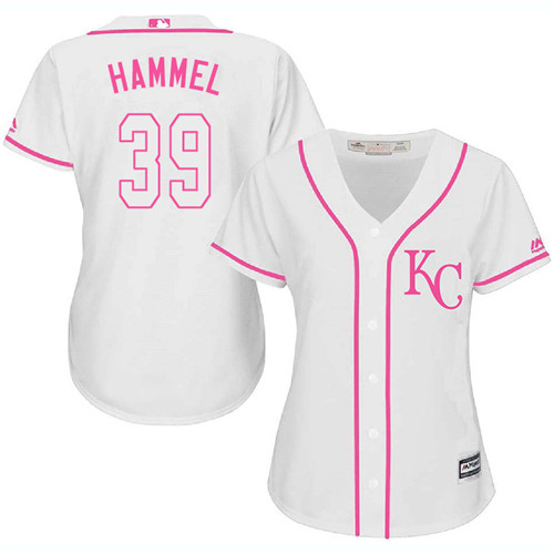 Women's Majestic Kansas City Royals #39 Jason Hammel Replica White Fashion Cool Base MLB Jersey