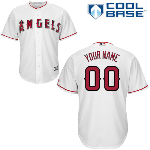 Men's Majestic Los Angeles Angels of Anaheim Customized Replica White Home Cool Base MLB Jersey