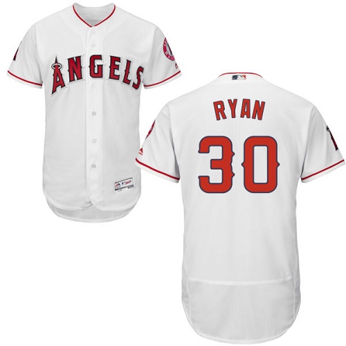 Men's Majestic Los Angeles Angels of Anaheim #30 Nolan Ryan Authentic White Home Cool Base MLB Jersey