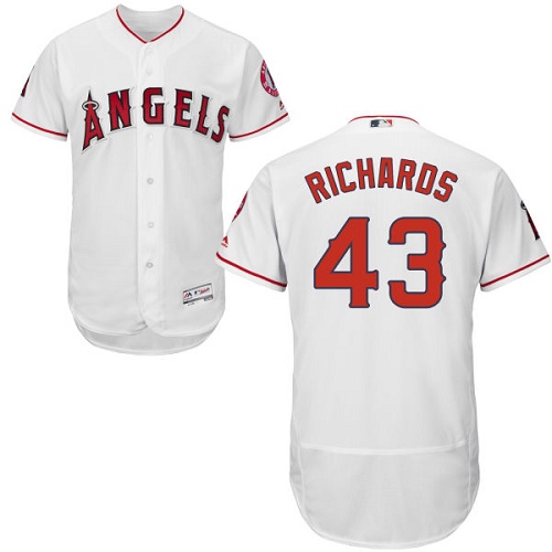 Men's Majestic Los Angeles Angels of Anaheim #43 Garrett Richards Authentic White Home Cool Base MLB Jersey