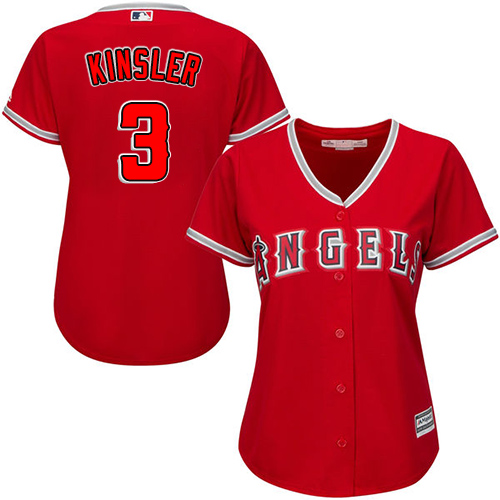 Women's Majestic Los Angeles Angels of Anaheim #20 Bud Norris Authentic Red Alternate MLB Jersey