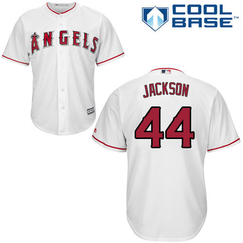 Youth Majestic Los Angeles Angels of Anaheim #44 Reggie Jackson Replica White Home Cool Base MLB Jersey