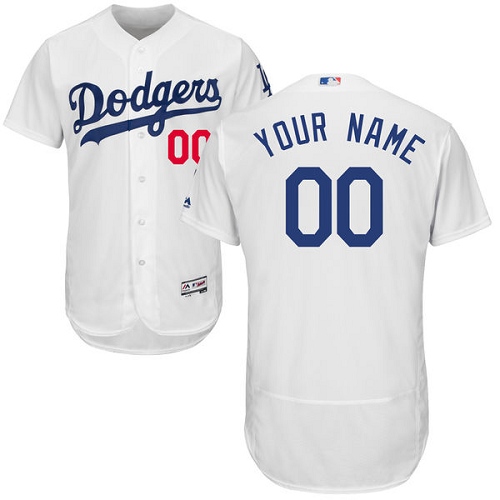 Men's Majestic Los Angeles Dodgers Customized Authentic White Home Cool Base MLB Jersey