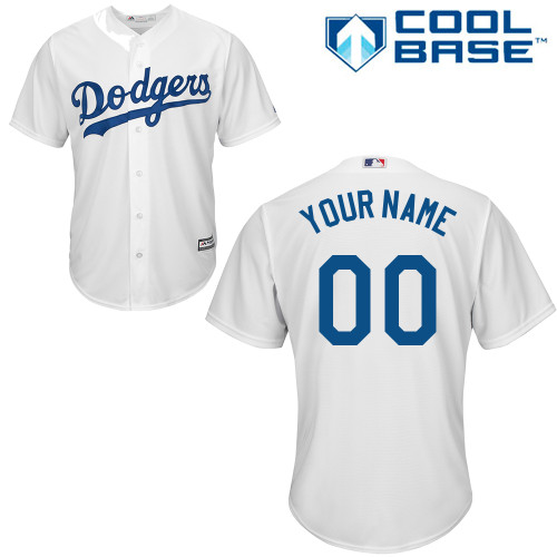 Men's Majestic Los Angeles Dodgers Customized Replica White Home Cool Base MLB Jersey